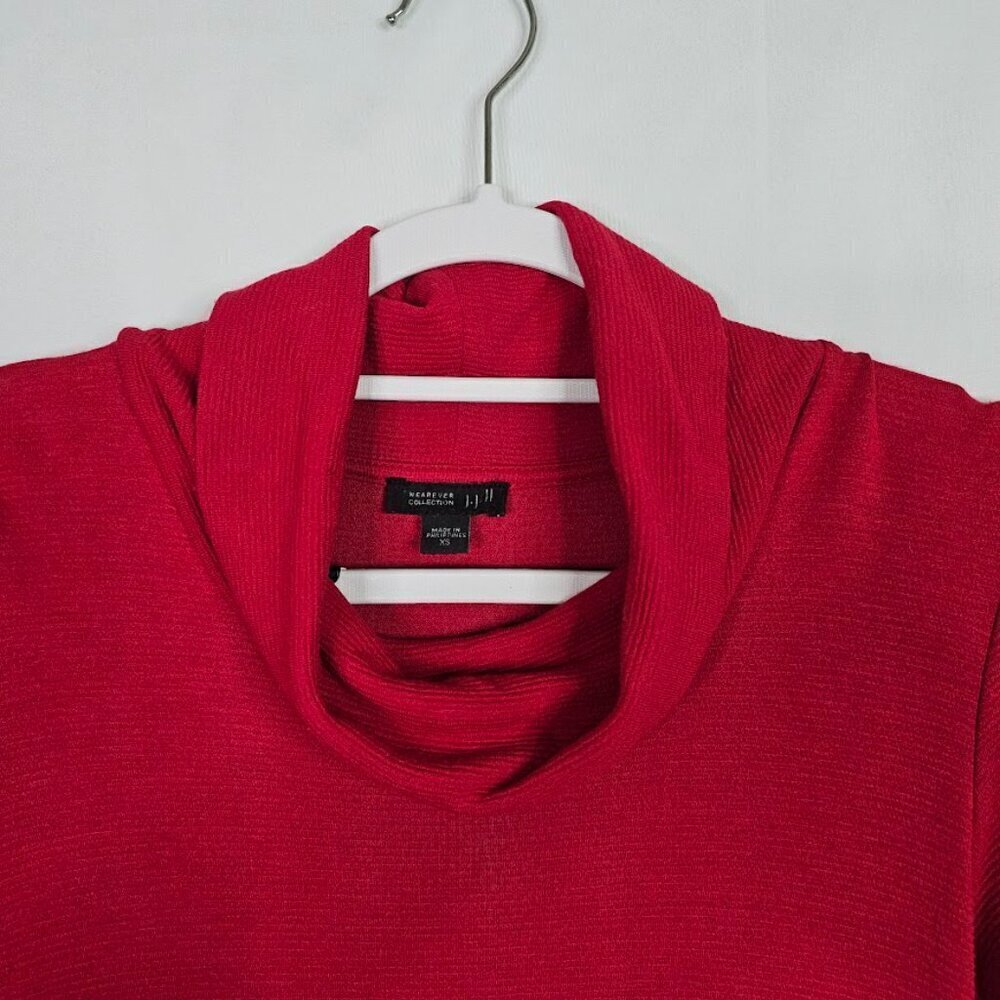 J. JILL WEAREVER COLLECTION Casual Dress size XS RED Casual Chic Long Sleeve - Picture 4 of 6
